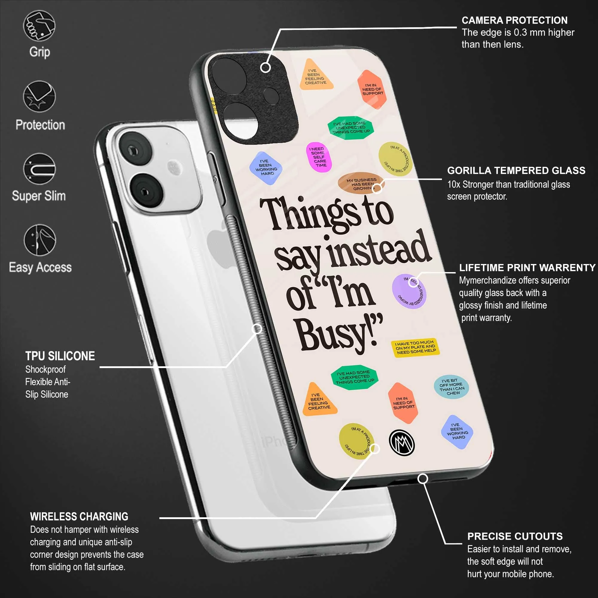 10 Things To Say Phone Case for IPhone 13 Pro Max | Glass Case