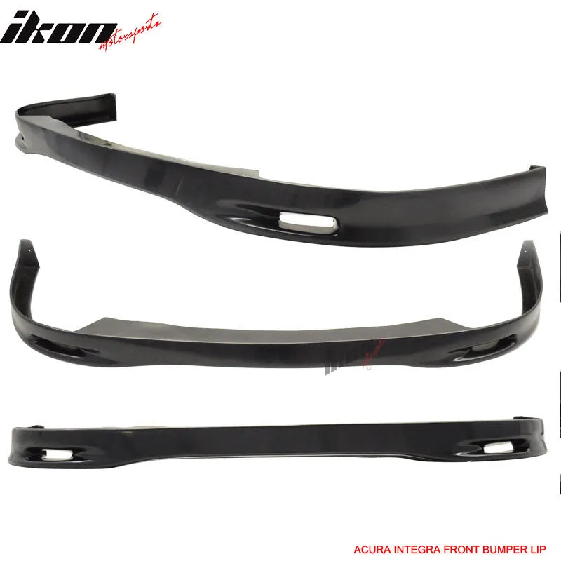 1998-2001 Acura Integra SP Style Unpainted Black Front Lip Splitter PU