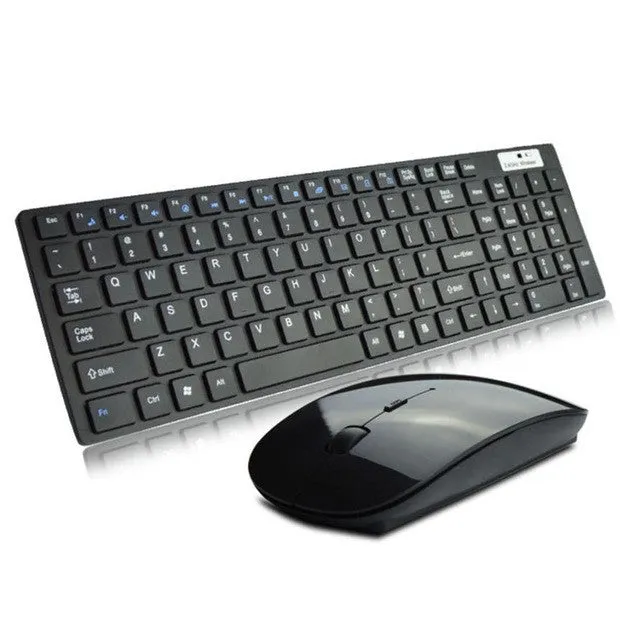 2017 Comfortable to Operate High Quality Mini Ultra thin White 2.4G Cordless Wireless Keyboard and Optical Mouse