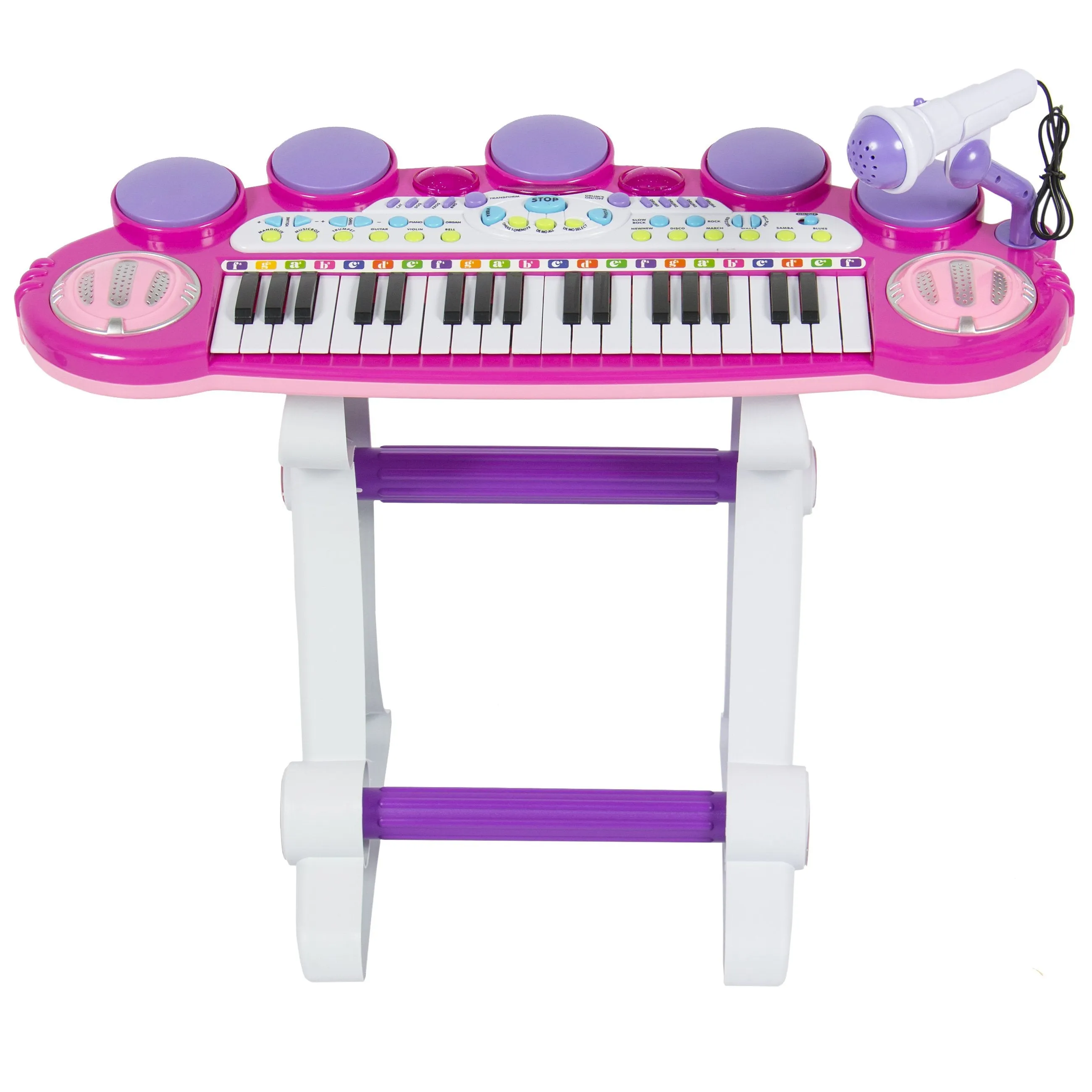 37-Key Kids Electric Keyboard w/ Microphone, Stool