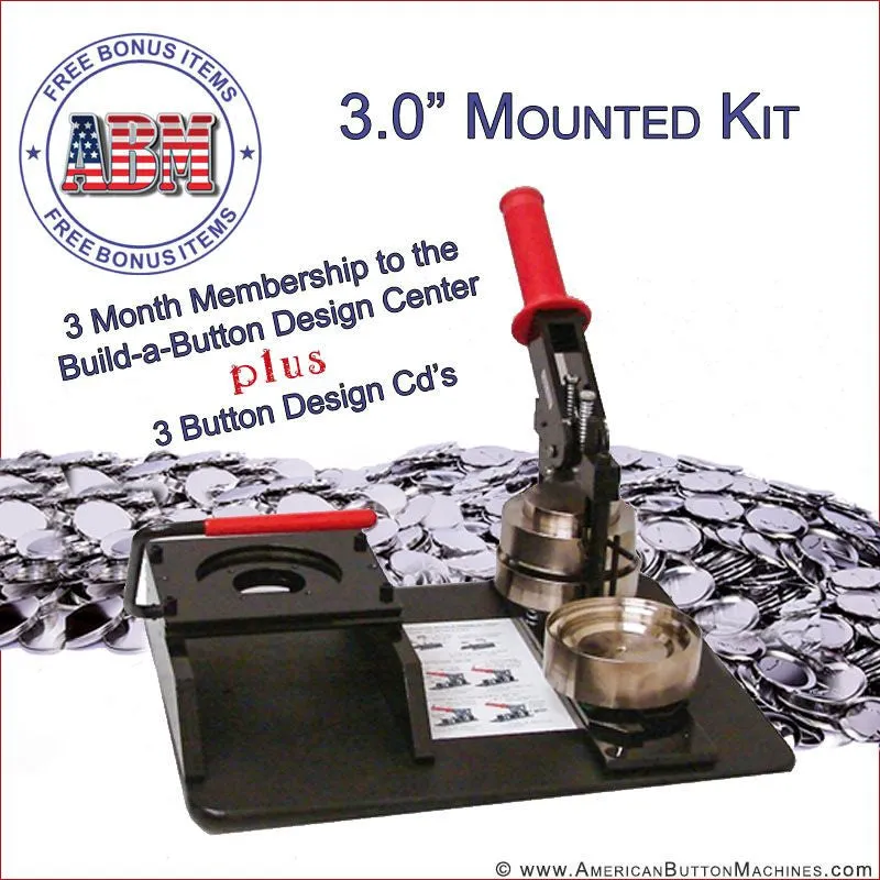 3" Mounted Photo Button Making Kit