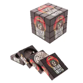 4 Part Metal Grinder - Rubix Cube -Dread Herb