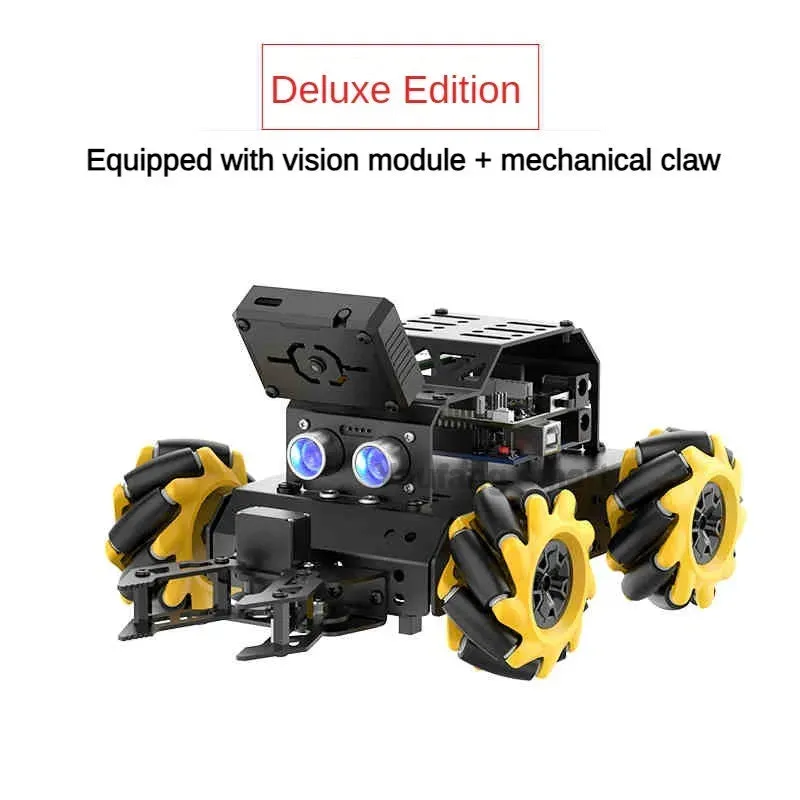 4WD Robot Car Omnidirectional Mecanum Wheel AI Visual Recognition Tracking For Arduino Robot DIY Kit UNO Programmable Robot Car