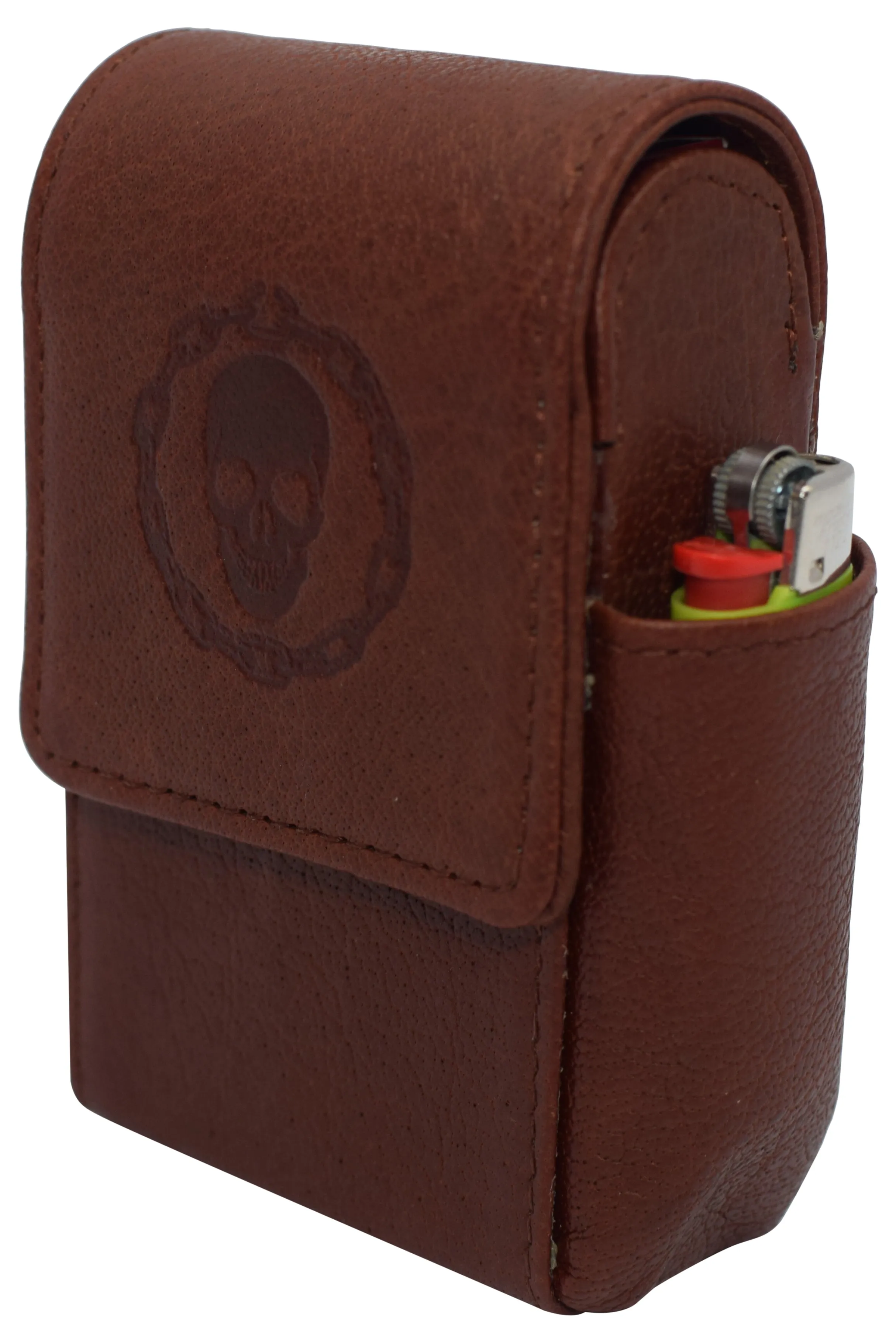 510913 Cigarette Storage Organizer Genuine Leather Tobaccos Pouch Lighter Holder Logos Storage Container