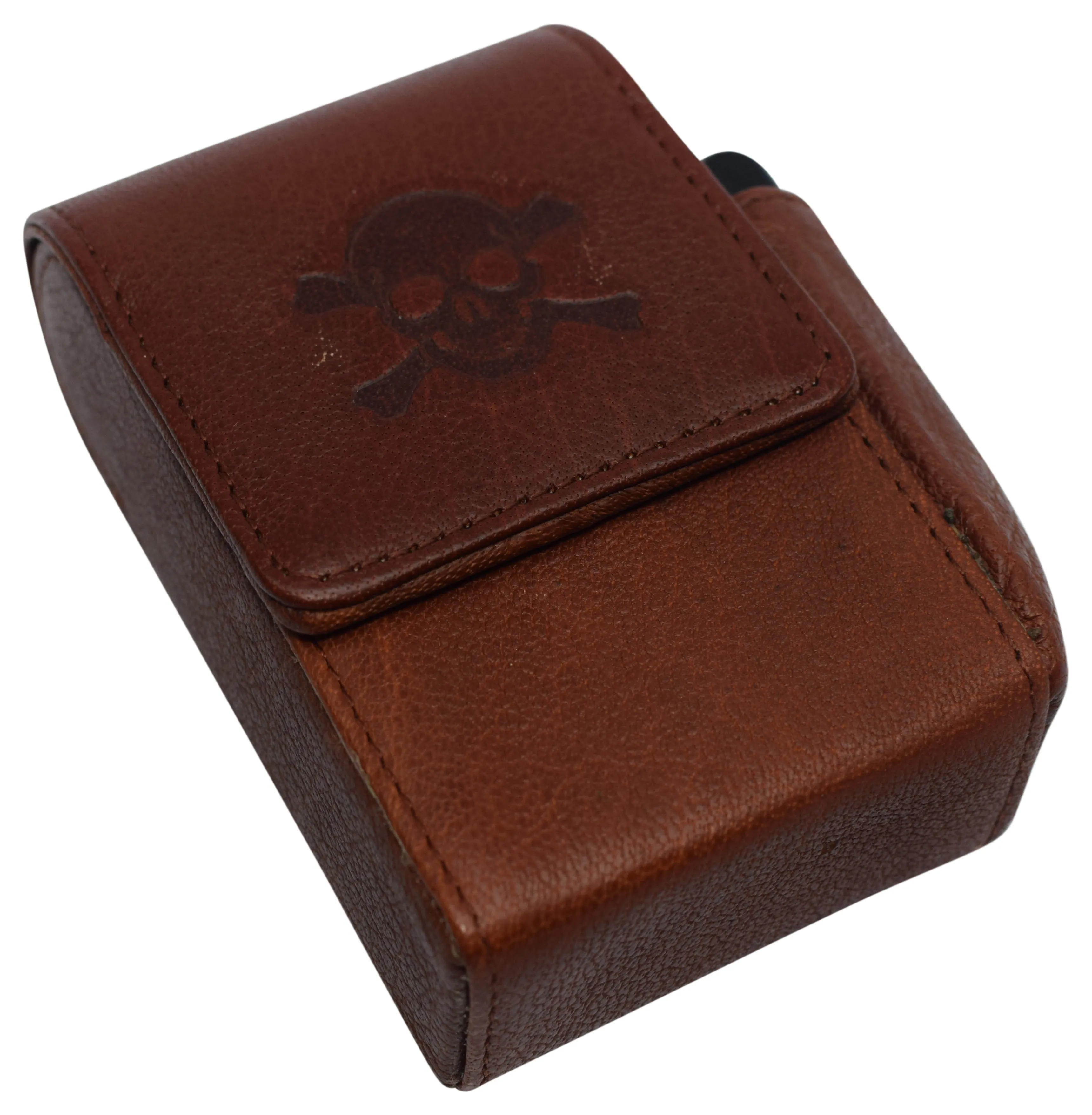 510913 Cigarette Storage Organizer Genuine Leather Tobaccos Pouch Lighter Holder Logos Storage Container