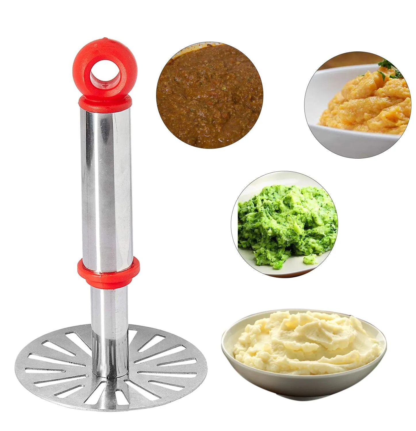 586 Stainless Steel Potato Masher, PauBhaji Masher