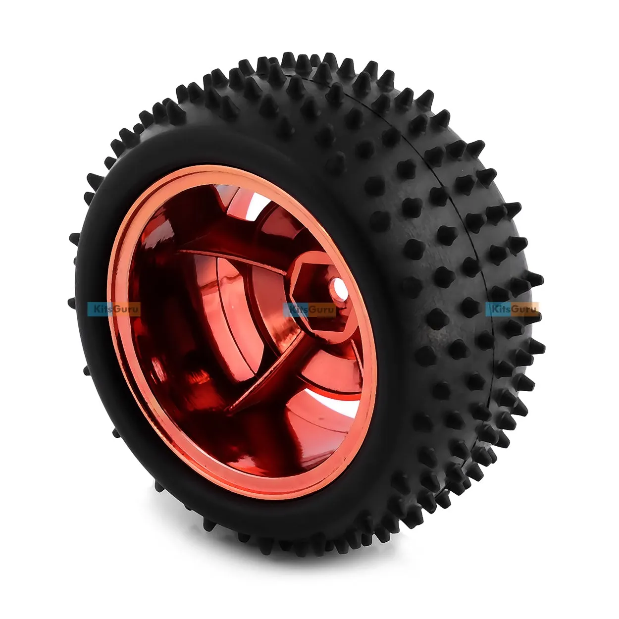 85mm Large and 38mm Width Friction Sponge Robot rubber wheel (Red)