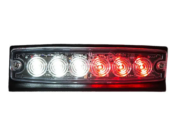 8892207 - ULTRA THIN 5 INCH CLEAR/RED LED STROBE LIGHT