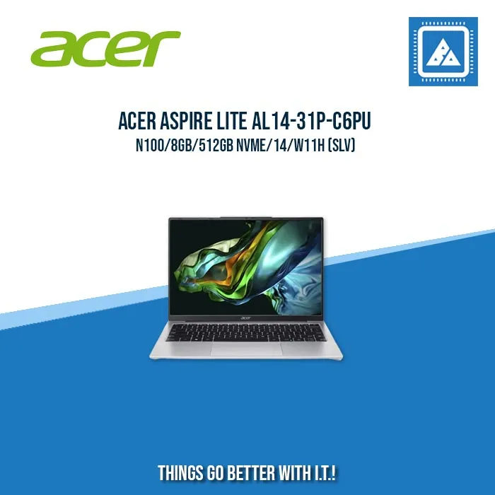 ACER ASPIRE LITE AL14-31P-C6PU N100/8GB/512GB NVME | BEST FOR STUDENTS LAPTOP