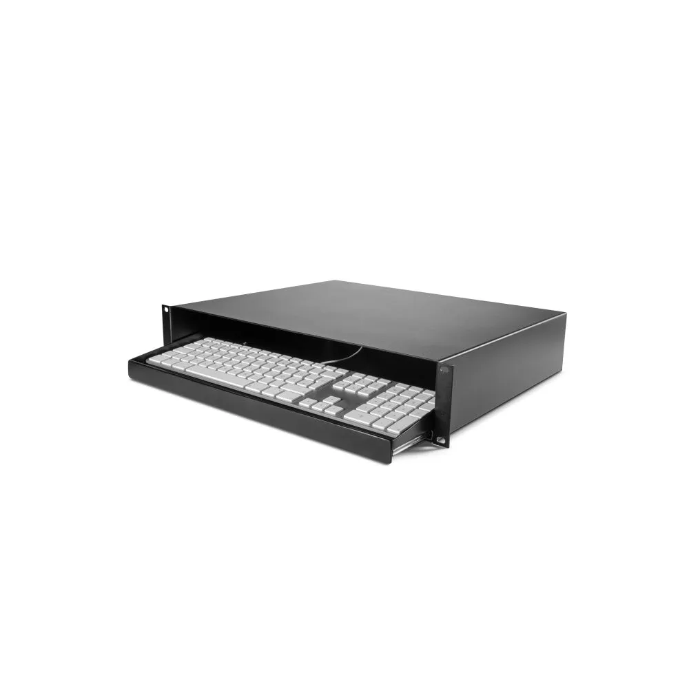 Adam Hall 19 Inch 2 U Rackmount Computer Keyboard Tray