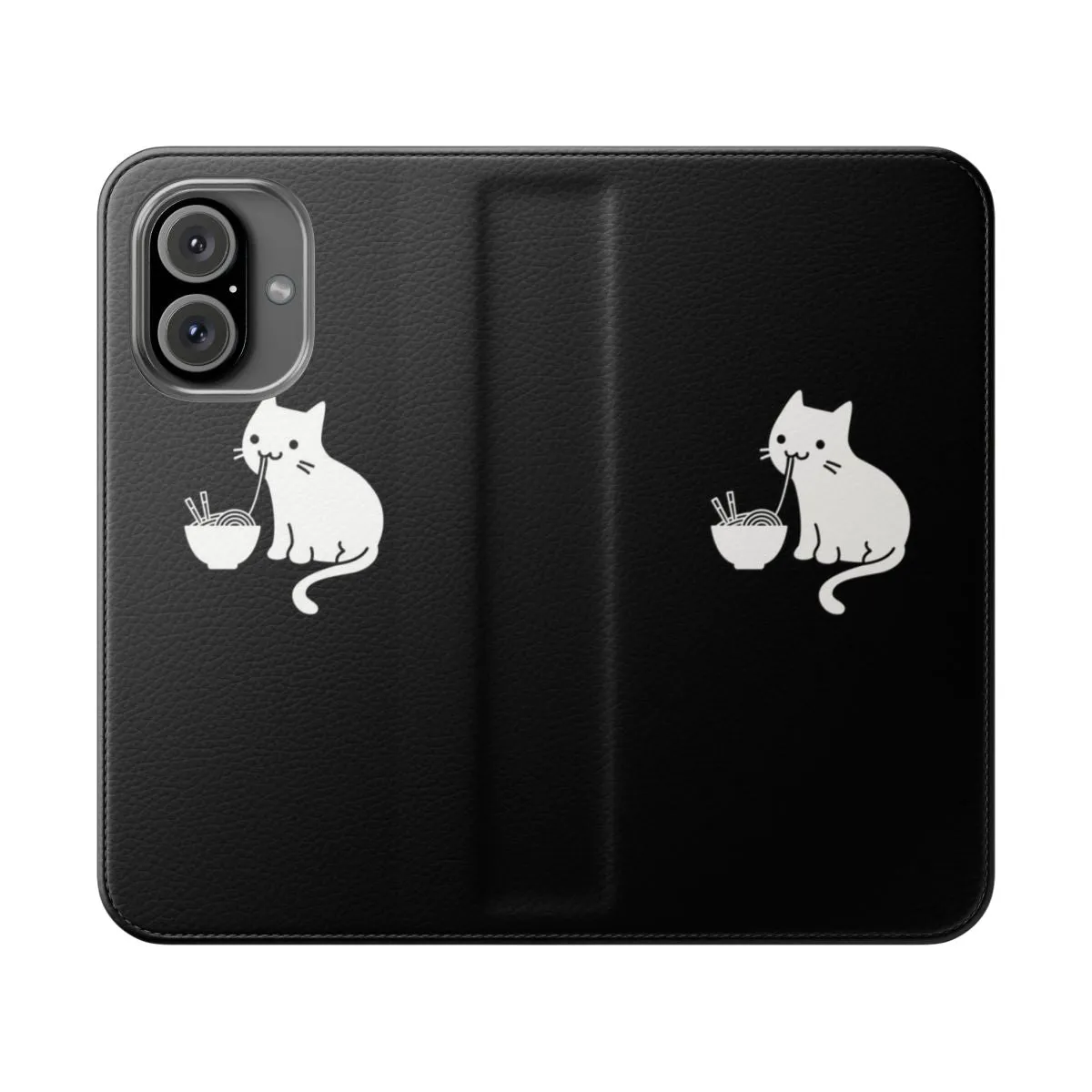 Adorable Cat Enjoying Ramen Noodles Phone Case