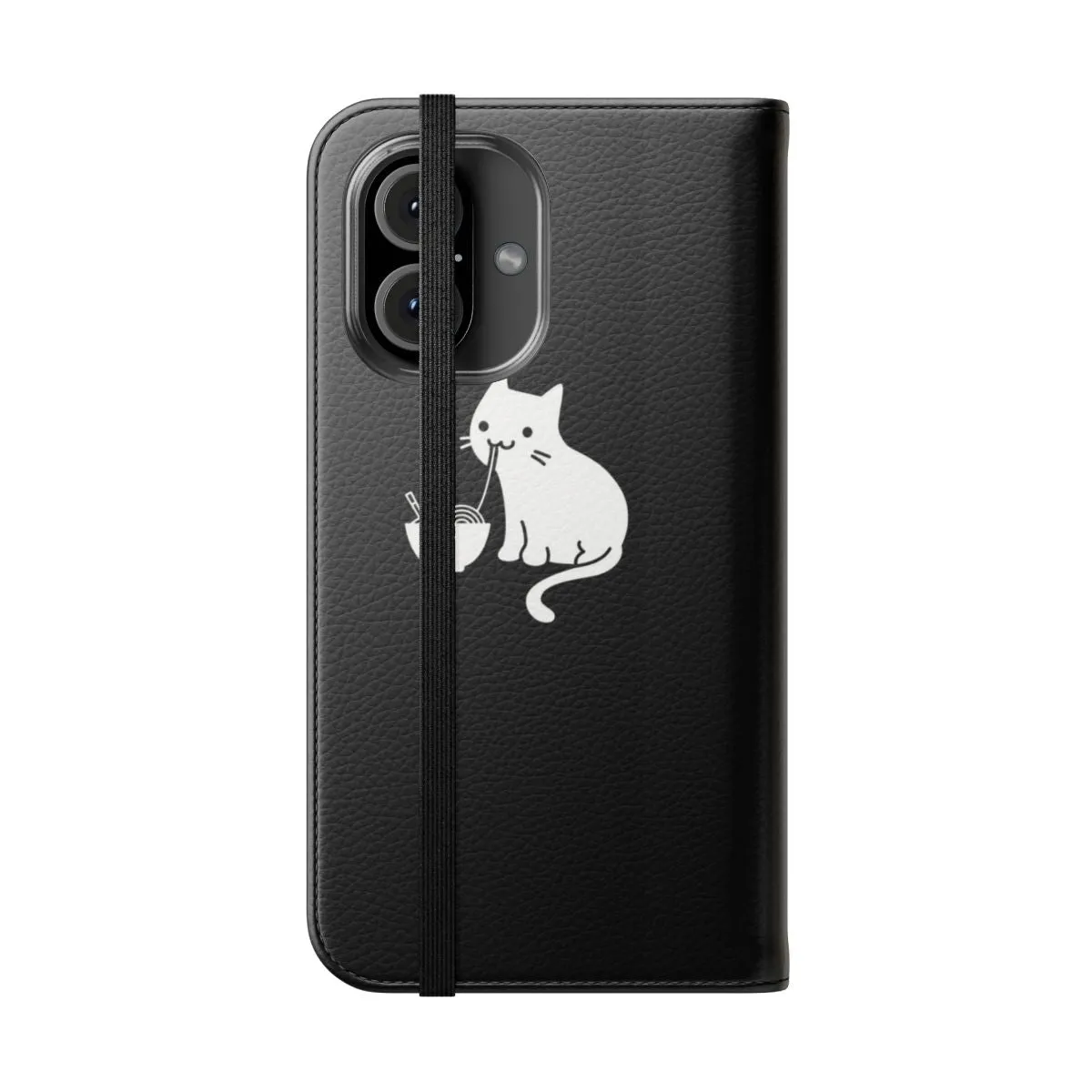 Adorable Cat Enjoying Ramen Noodles Phone Case