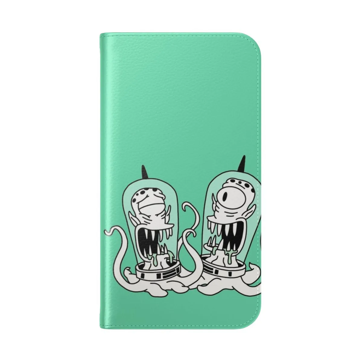 Alien-Inspired Flip Cover Phone Case for Sci-Fi Fans