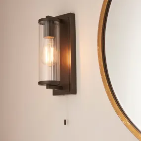 Amos Aeon Bathroom Wall Light Dark Bronze