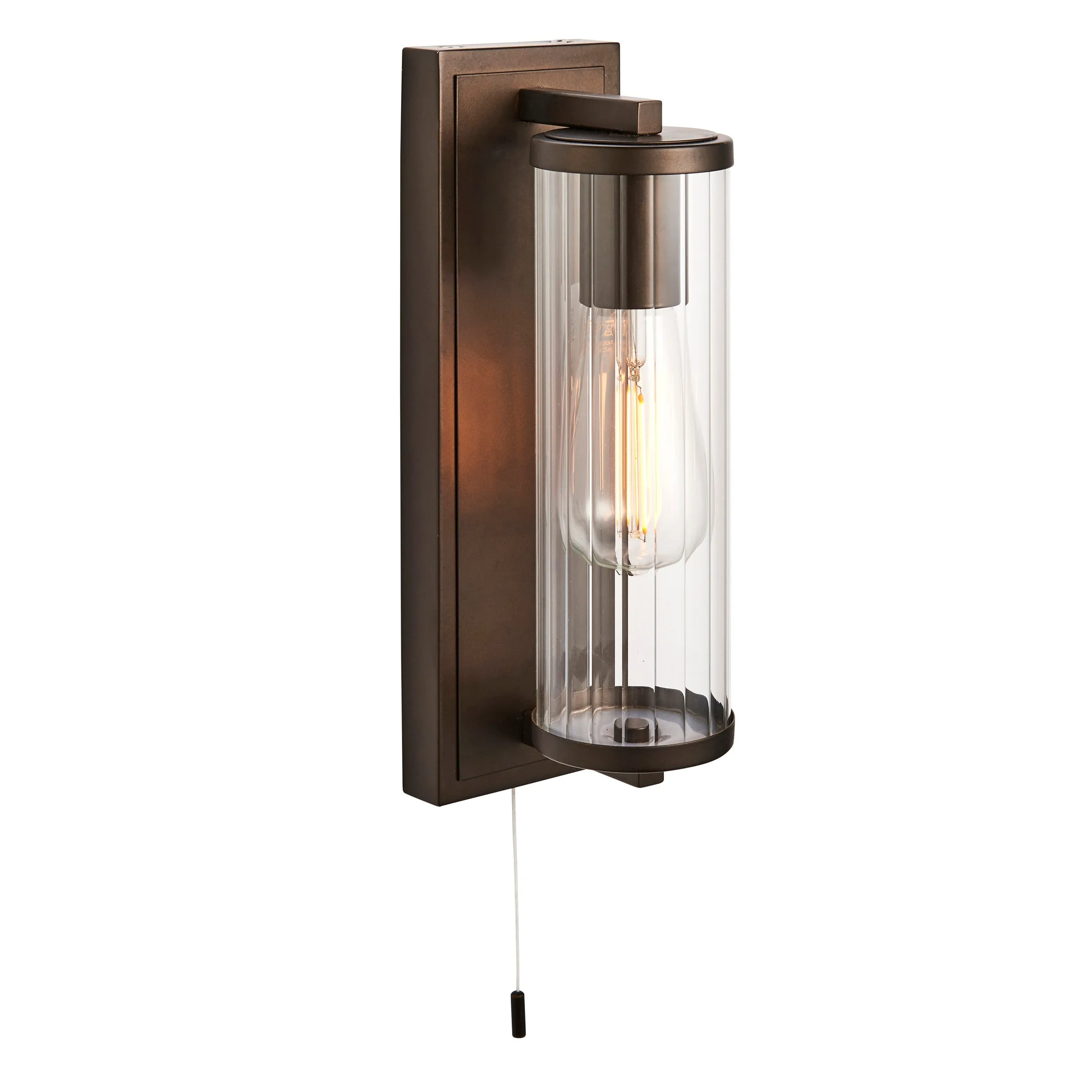 Amos Aeon Bathroom Wall Light Dark Bronze