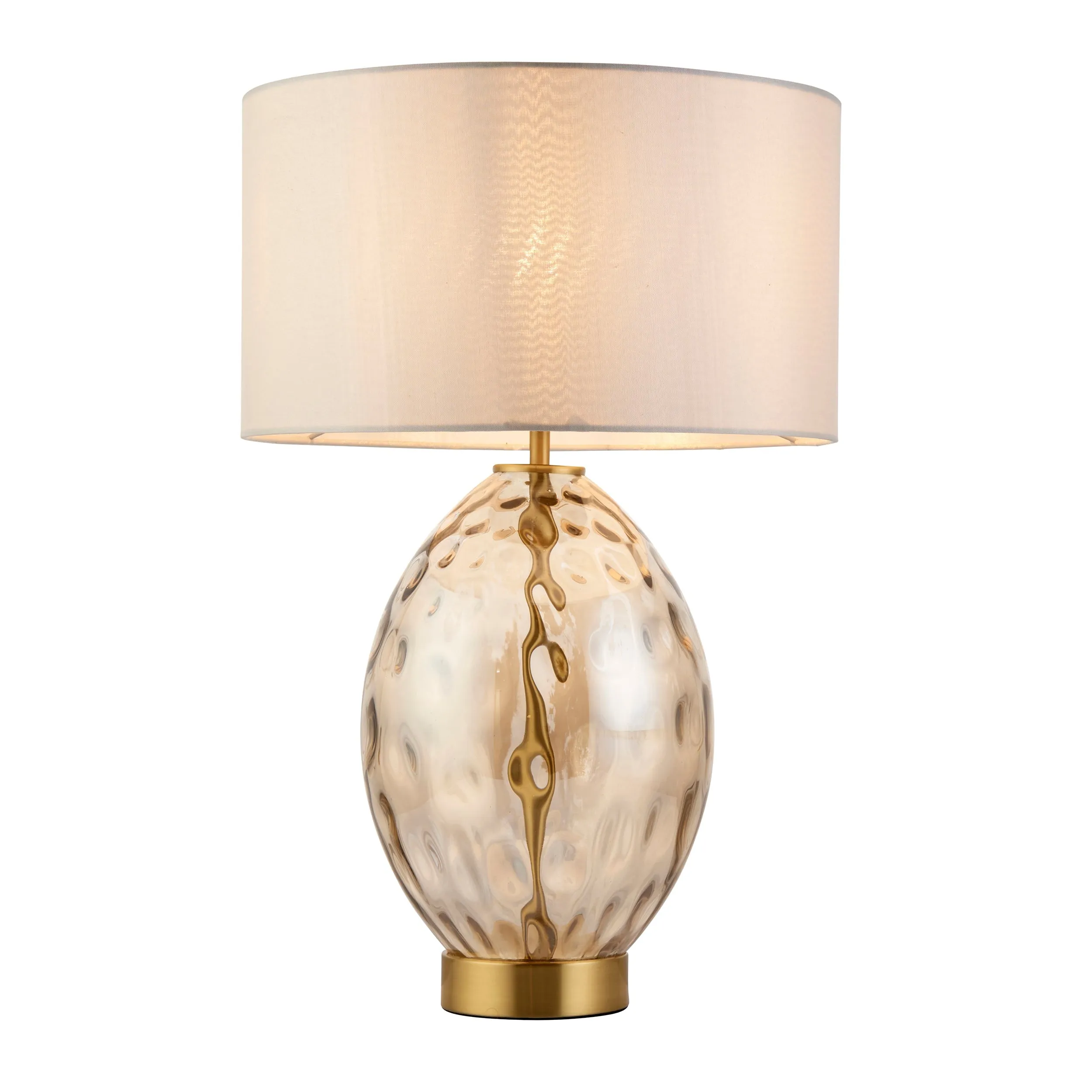 Amos Athena Table Lamp Champagne Lustre with Shade