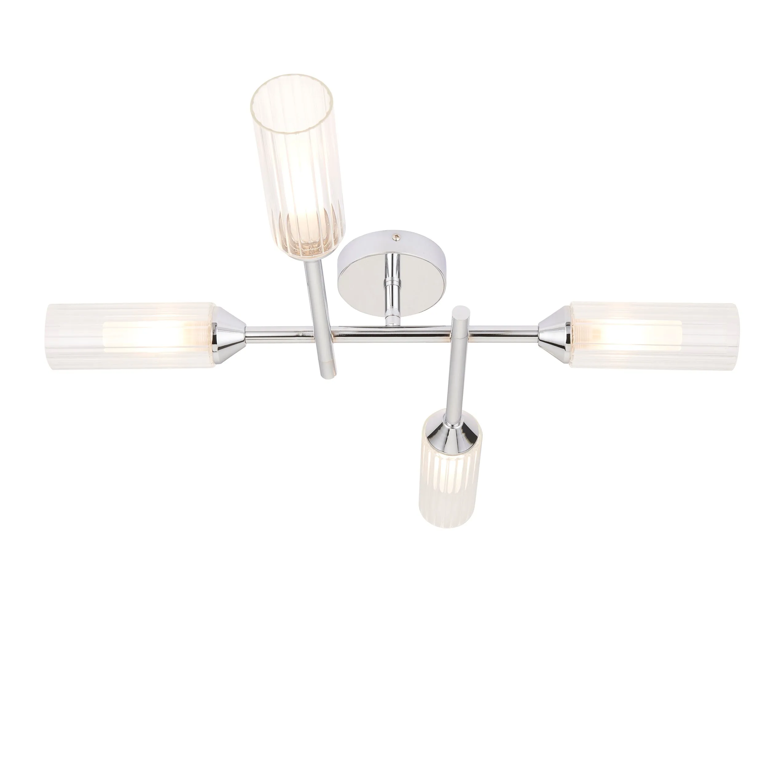 Amos Pluto 4 Arm Bathroom Ceiling Light Chrome