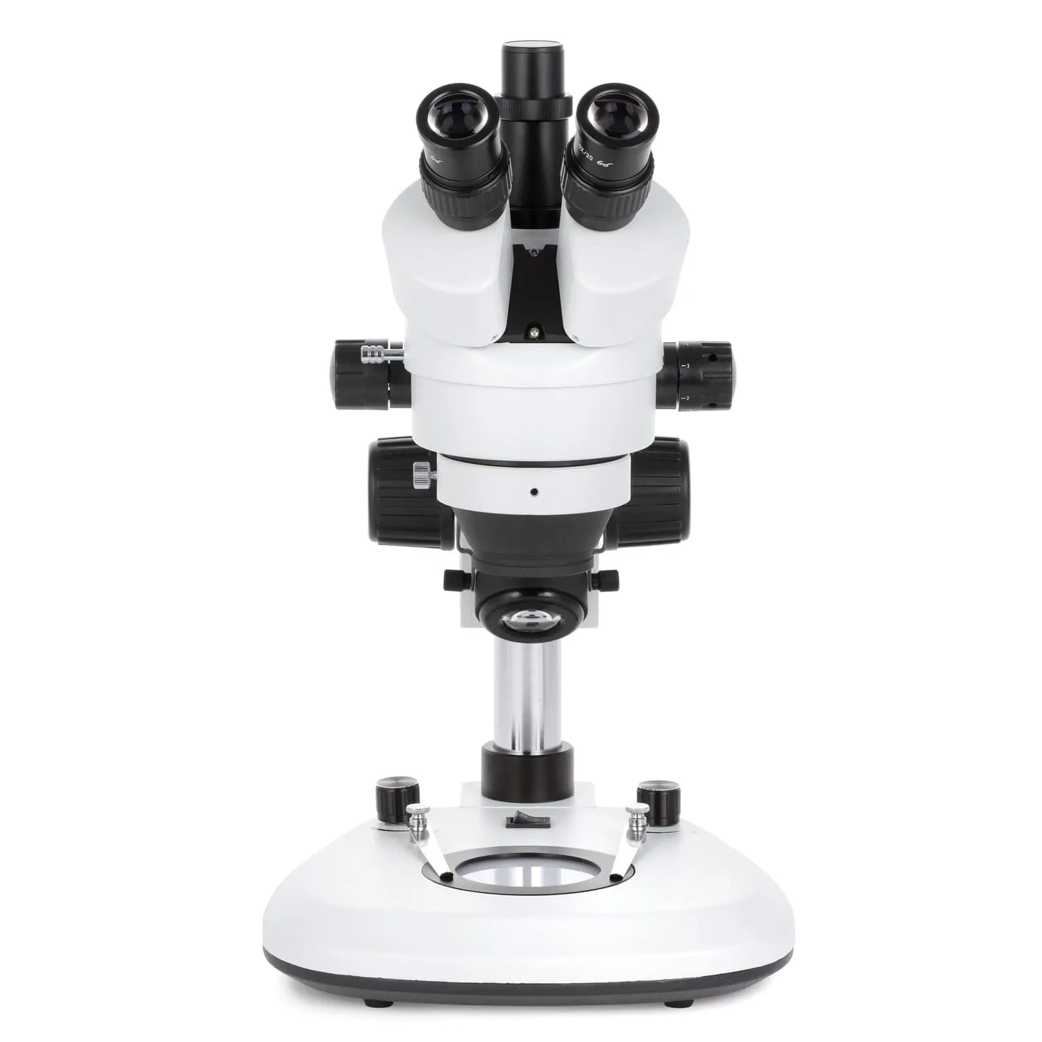 AmScope SMDG Series Zoom Inspection Trinocular Stereo Microscope 7X-45X Magnification on Pillar Stand