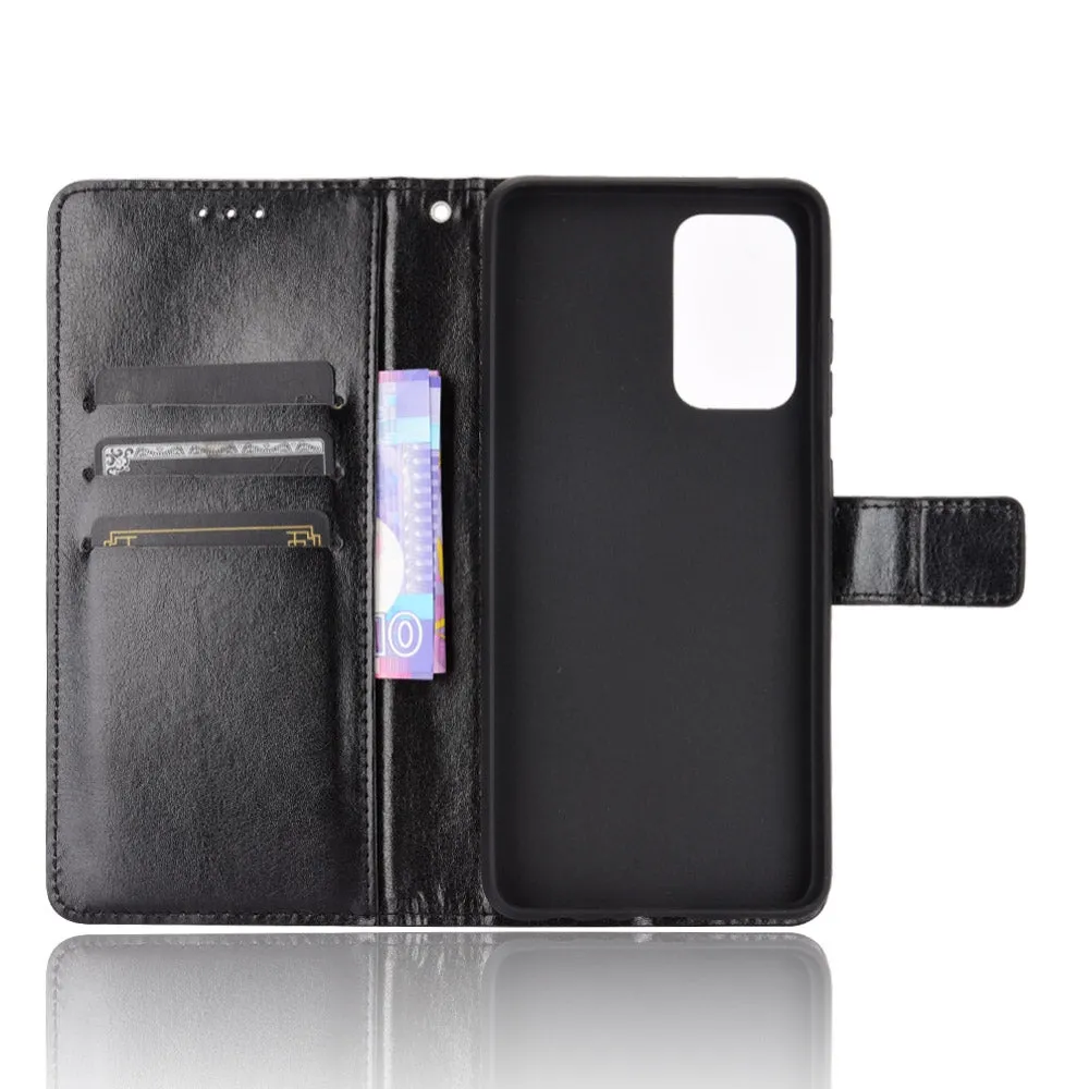 AMZER Horizontal Flip Leather Wallet Case with Holder & Card Slots & Photo Frame for Samsung Galaxy A52 5G