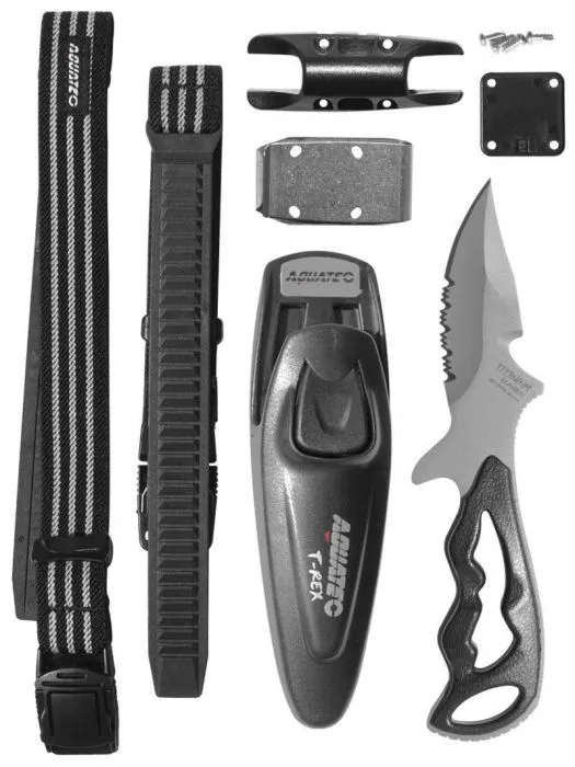 Aquatec T-Rex Low Profile Dive Knife (Pointed Tip)