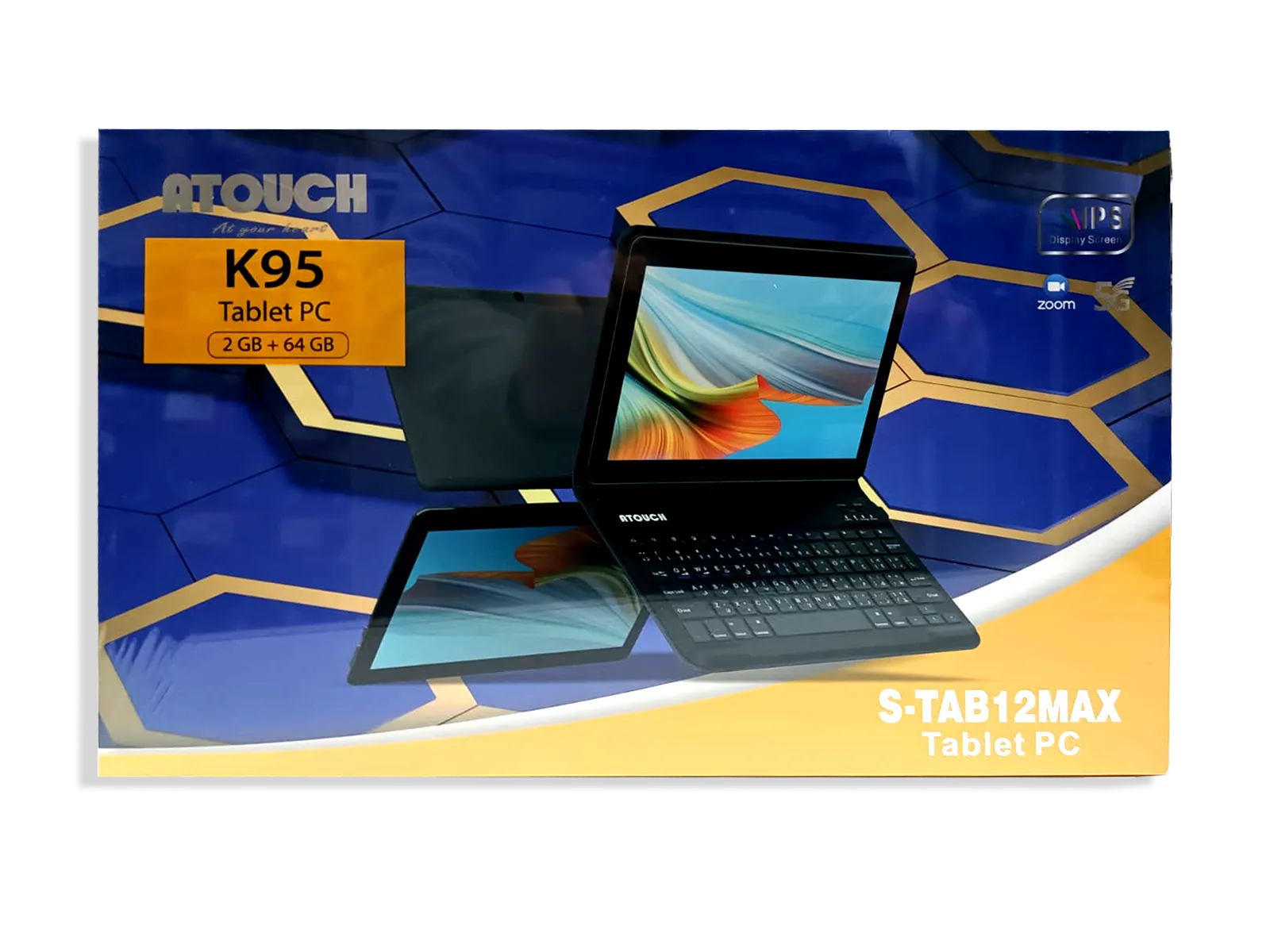 Atouch Tablet Max with Keyboard, 2GB & 64GB, MultiColor