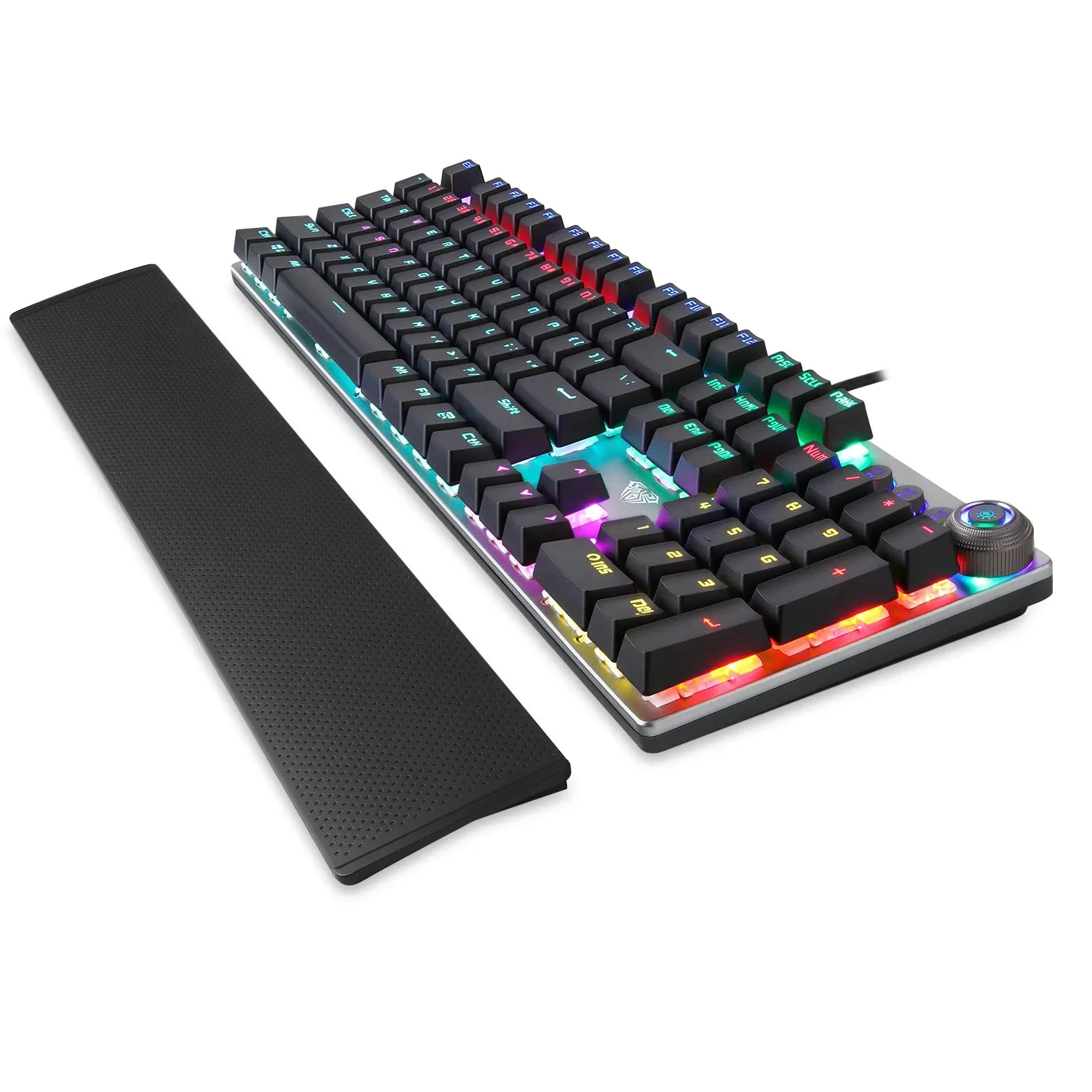 AULA F2008 Wired Backlit Gaming Keyboard with Magnetic Hand Rest