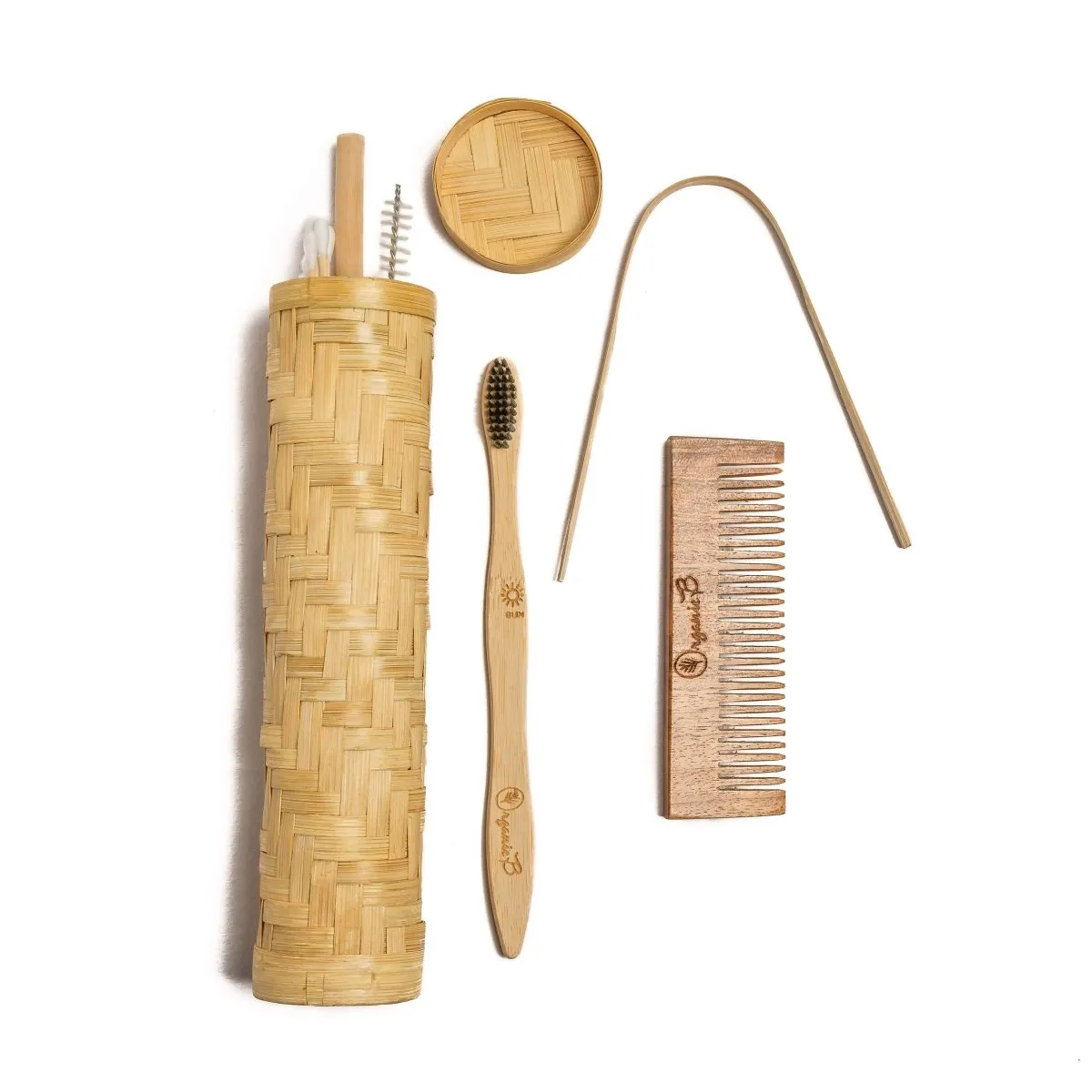 Bamboo Tribal Kit - Bathroom Essentials for Travel