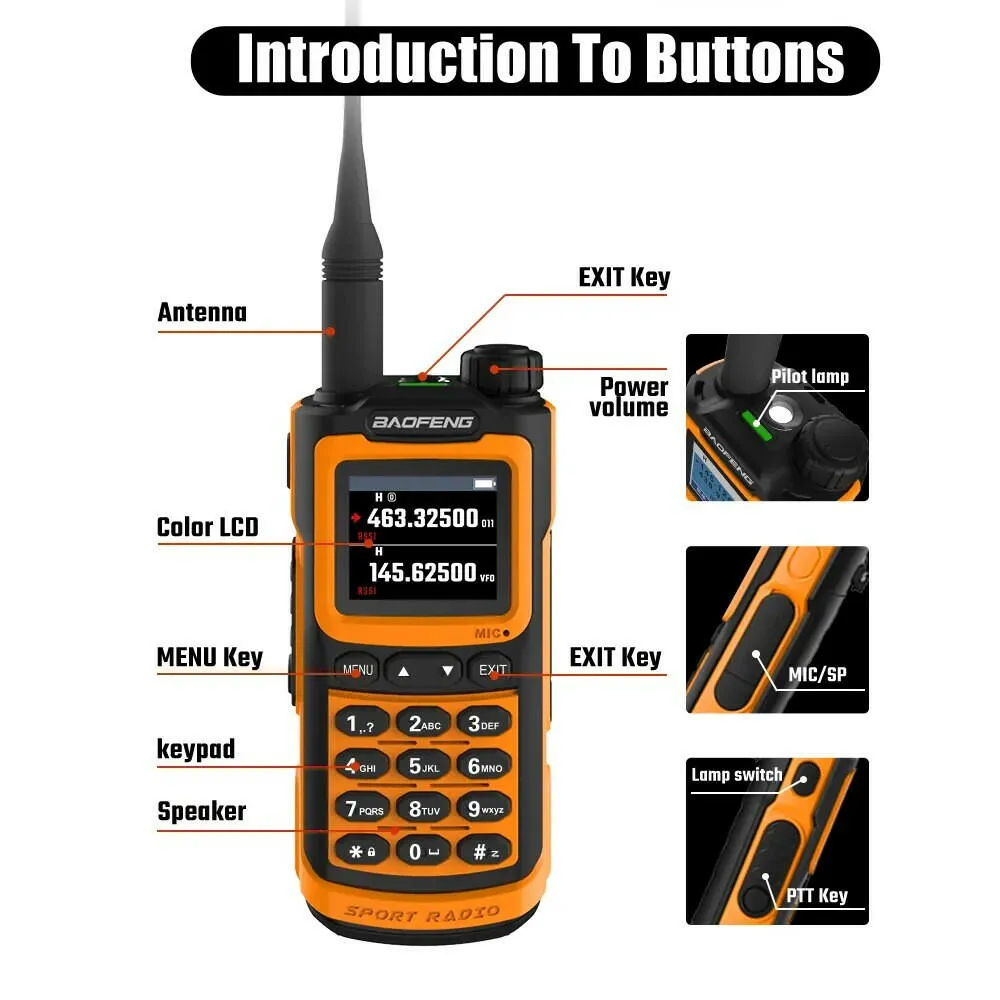 Baofeng UV-G30 Pro V1 Ham Walkie Talkie Long Range Two Way Radio Wireless Copy Frequency Transceiver Type-C Charger UV-5R UV-17