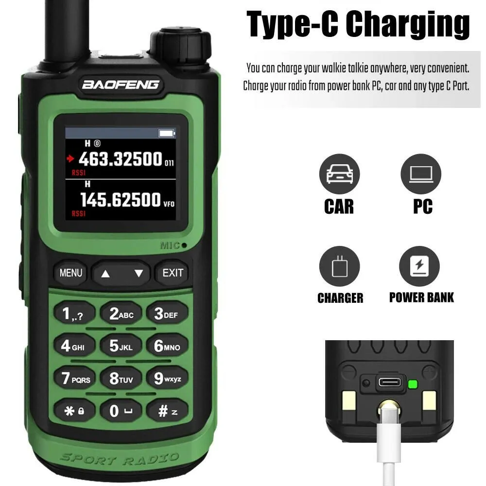 Baofeng UV-G30 Pro V1 Ham Walkie Talkie Long Range Two Way Radio Wireless Copy Frequency Transceiver Type-C Charger UV-5R UV-17