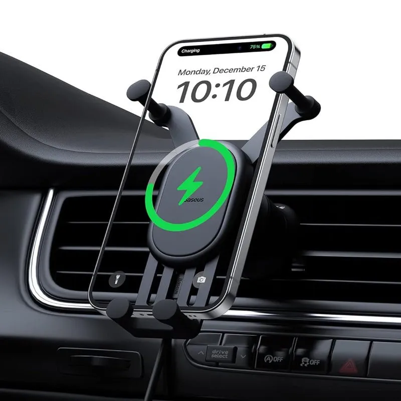 Baseus Stable Gravitational Wireless Charging Car Mount Pro 15W (Air Outlet Version) - Black