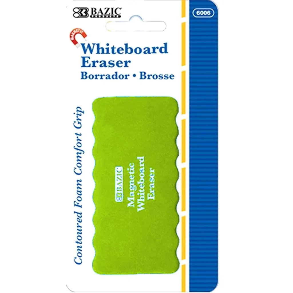 Bazic Whiteboard Eraser Magnetic with Foam Comfort Grip