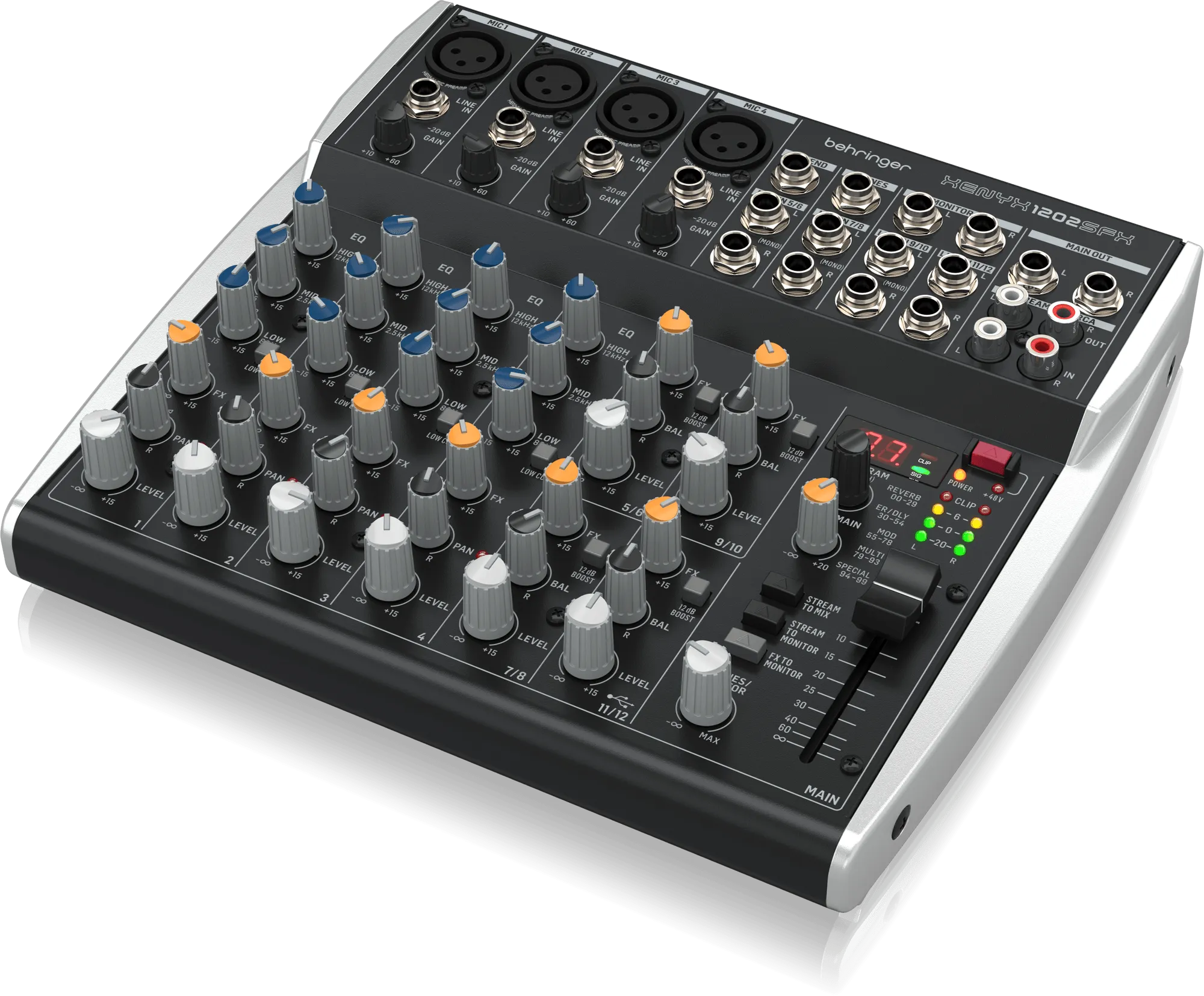 Behringer XENYX 1202SFX 12 Channel Mixer with USB & Effects