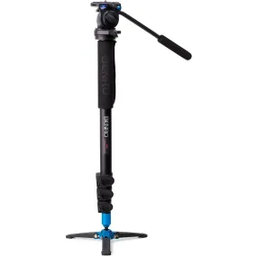 Benro A38F Video Monopod - Flip Lock Legs - S2 Head - 3 Leg Base