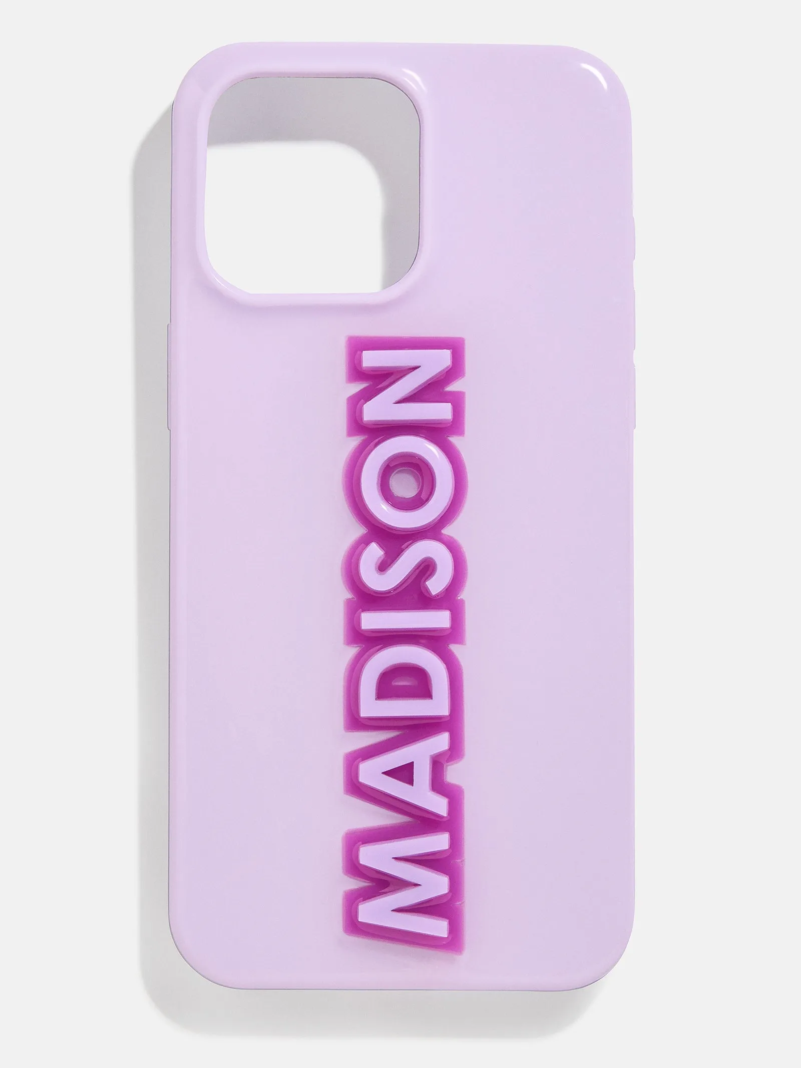 Block Font Custom iPhone Case - Lavender/Purple