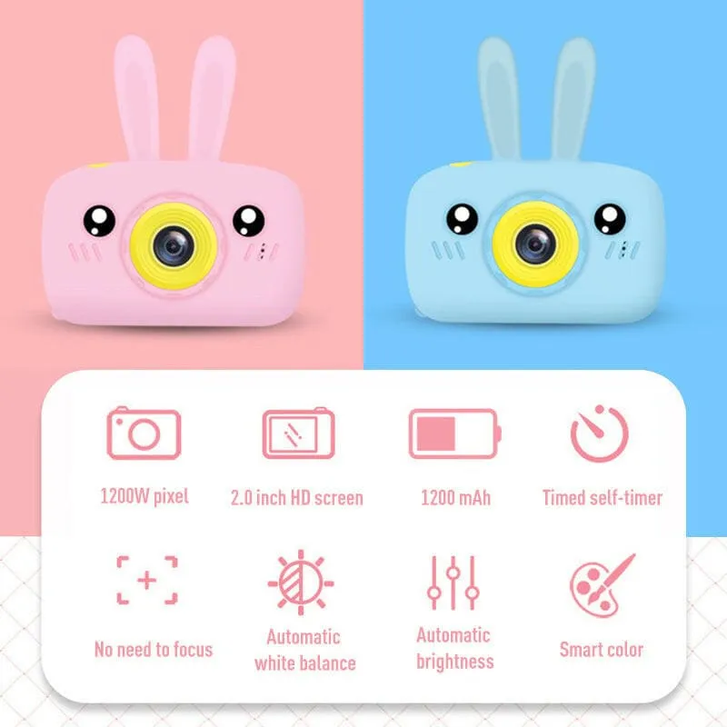 Blue Rabbit Shaped Digital Video Camera for Kids