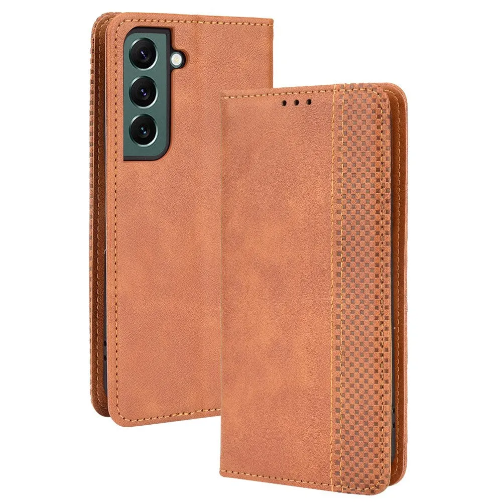 Bofink Vintage Samsung Galaxy S22 Plus leather case - Brown