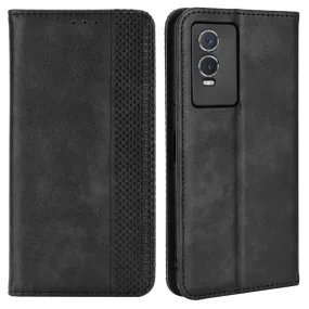 Bofink Vintage Vivo Y76s leather case - Black