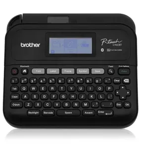 BROTHER 3|4" (18mm) | 20 mm|sec | 180 dpi |  USB | Bluetooth |P-touch Editor Software | Brother iPrint&Label | 6xAAA | 18.8 x 17.7 x 7.1 cm | 0.76 kg (PT-D460BT)