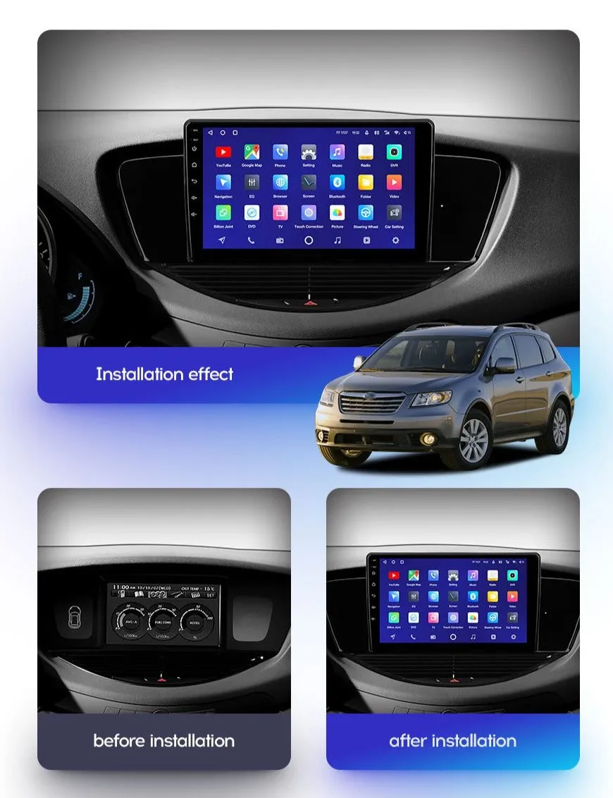 Car Dealz 10.2 Android 10.0 For Subaru Tribeca WX W10 2004 - 2014 In Dash Plus OEM Fascia