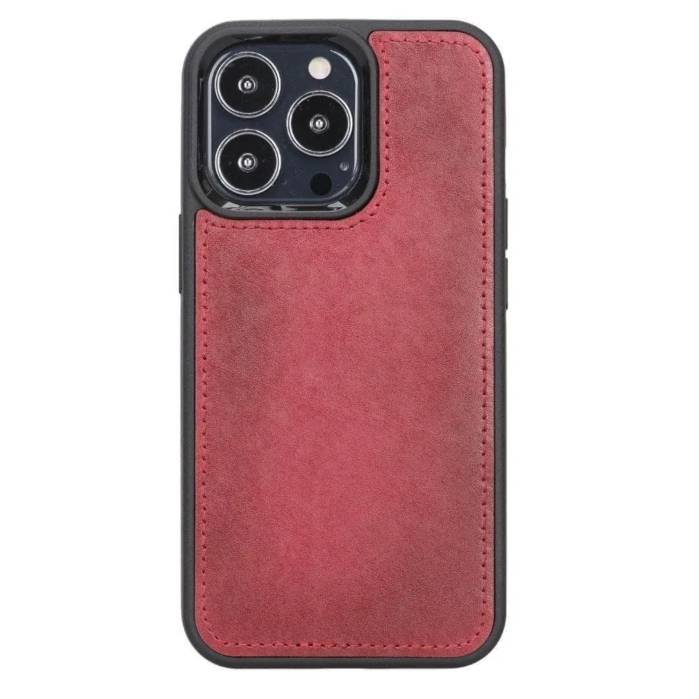 Carter iPhone 13 Pro Max Detachable Wallet Case, Vegetal Red