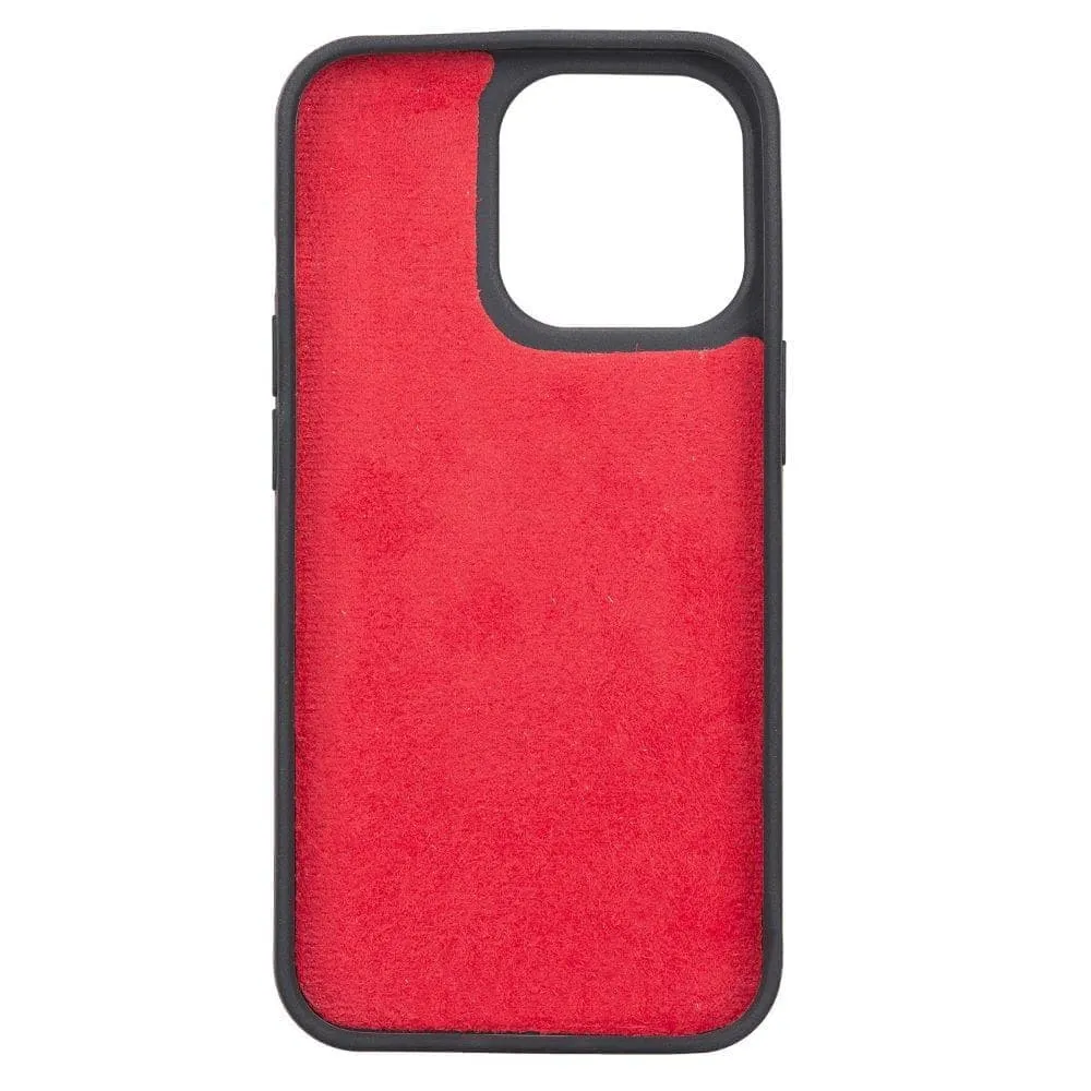 Carter iPhone 13 Pro Max Detachable Wallet Case, Vegetal Red