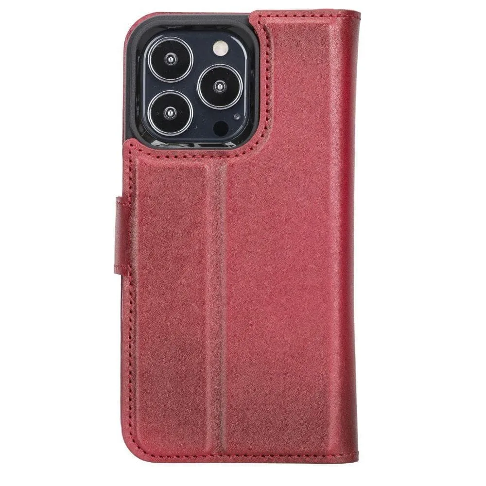 Carter iPhone 13 Pro Max Detachable Wallet Case, Vegetal Red