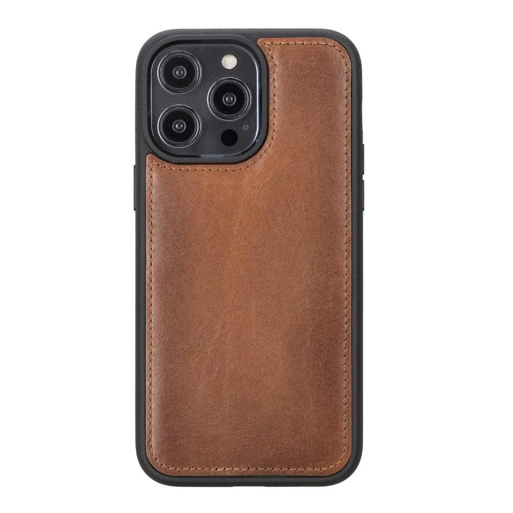 Carter iPhone 14 Plus Detachable Wallet Case, Rustic Tan