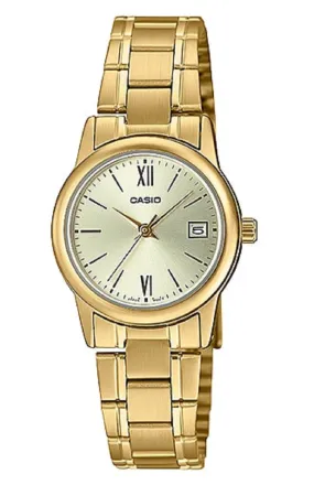 Casio LTP-V002G-9B3 Gold stainless strap for Women