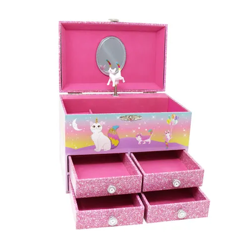 Caticorn Dreams Medium Musical Jewellery Box