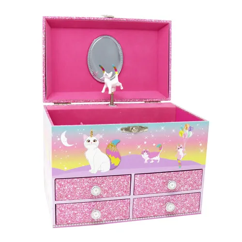 Caticorn Dreams Medium Musical Jewellery Box