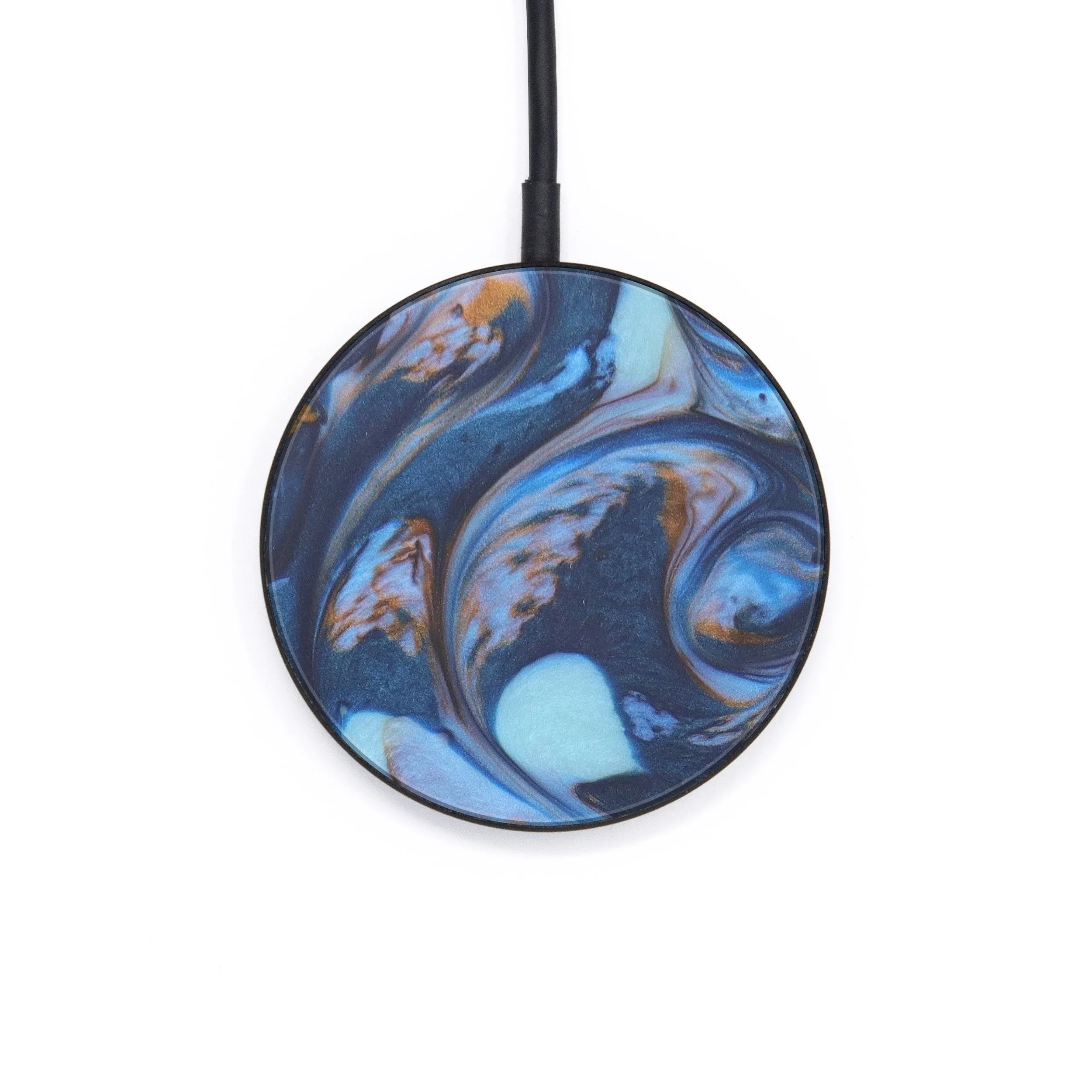 Circle ResinArt Wireless Charger - Jyoti (Teal & Gold, 599327)