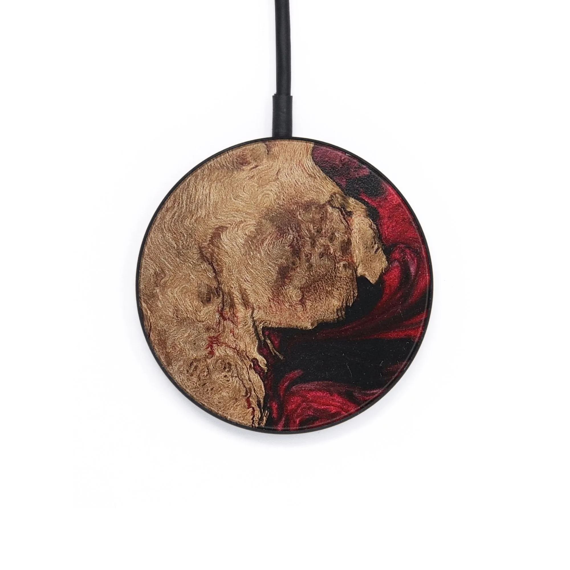 Circle Wood Resin Wireless Charger - Alayah (Red, 711235)