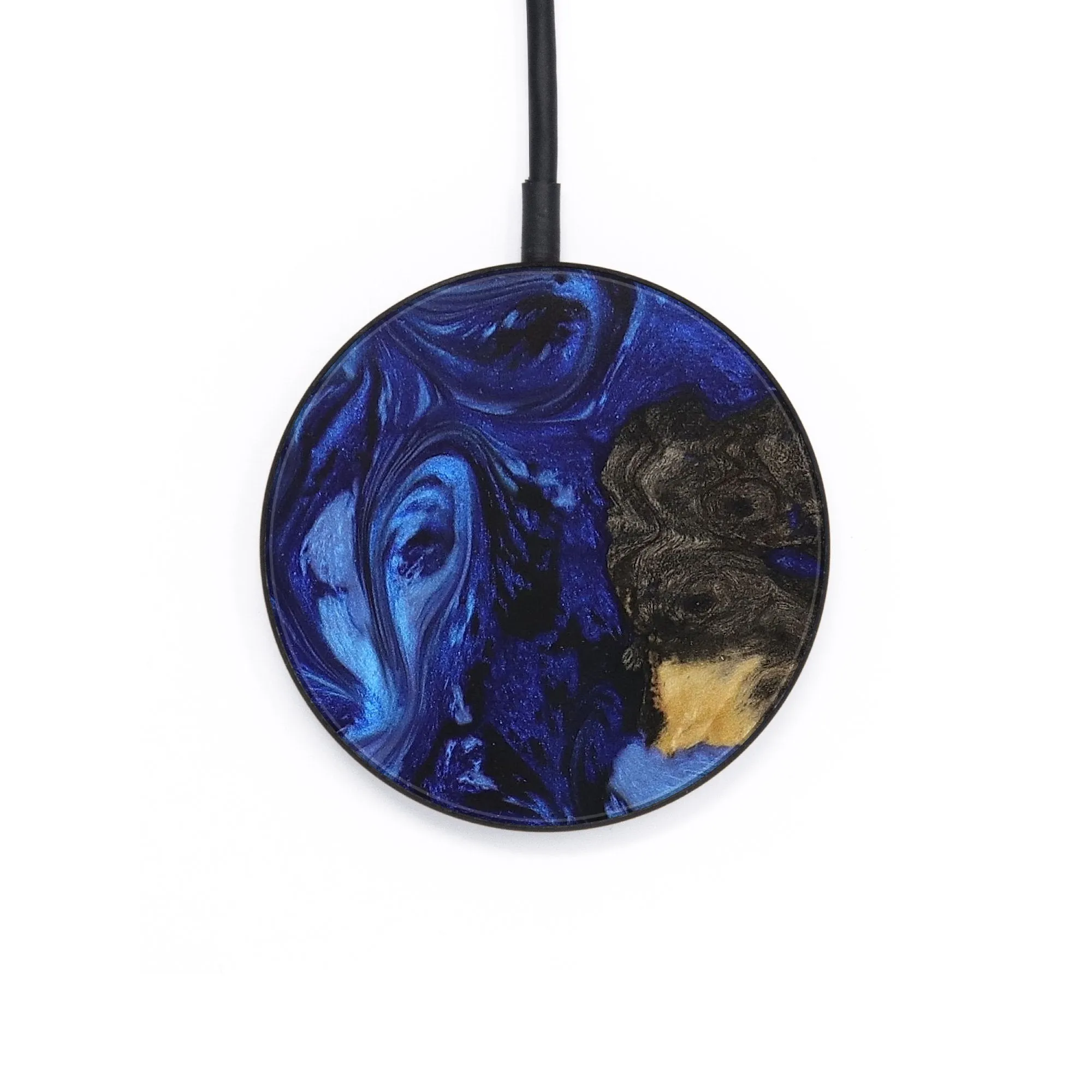 Circle Wood Resin Wireless Charger - Ariella (Blue, 655397)