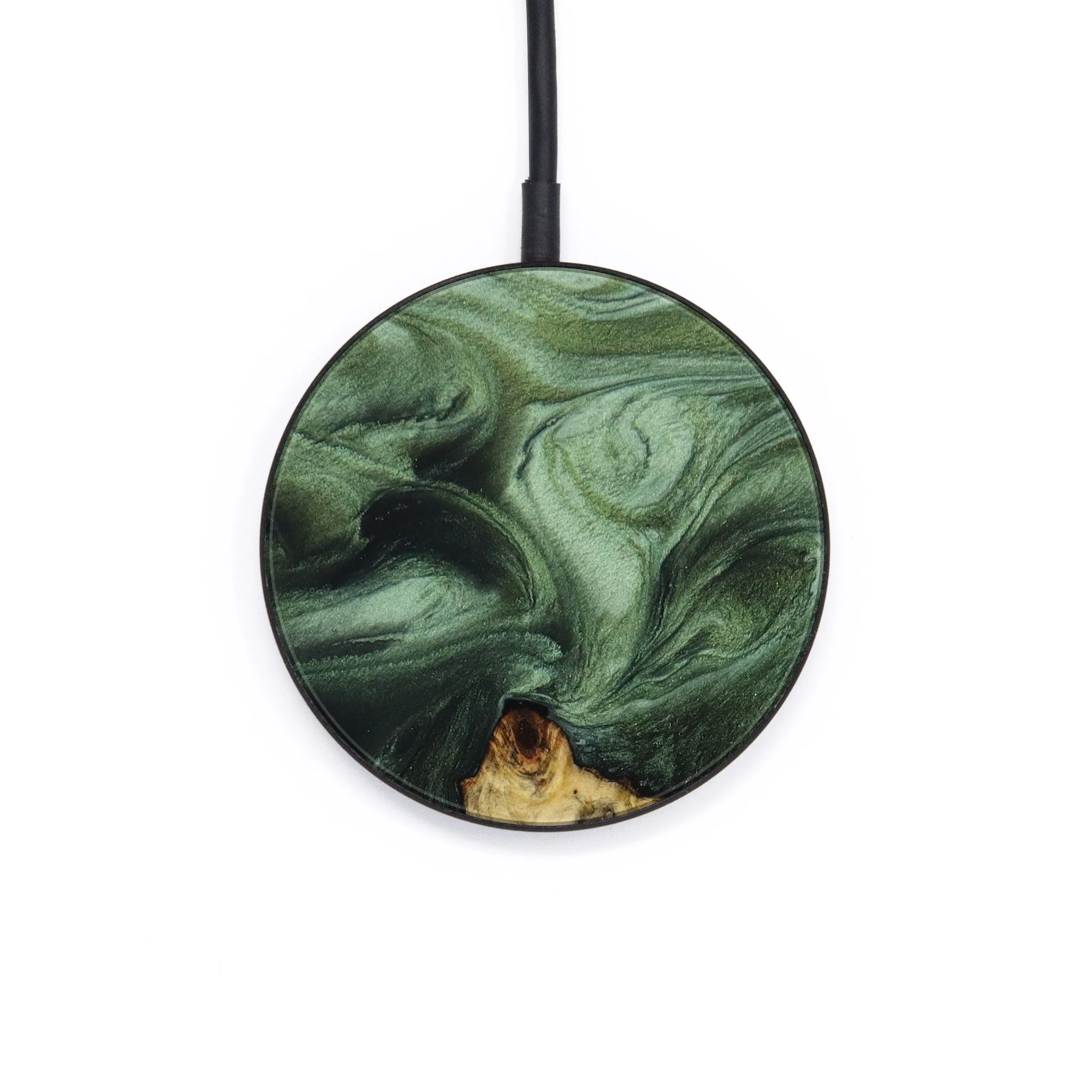 Circle Wood Resin Wireless Charger - Bob (Artist Pick, 646975)